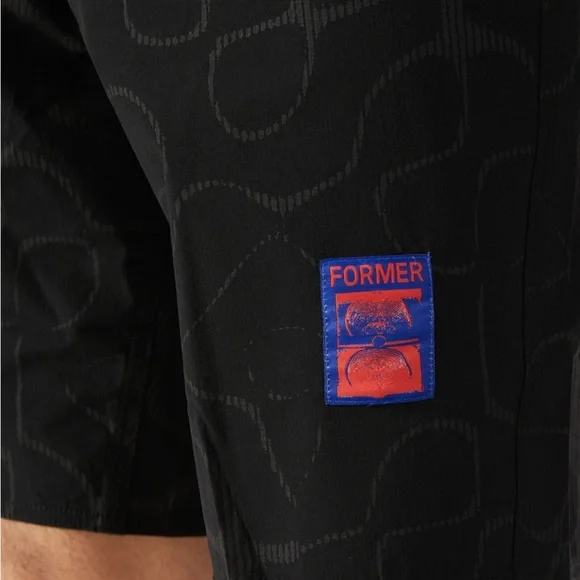 NWT Former Merchandise Men Radio Wave Swim Trunk Shorts Black Size 38 - Picture 3 of 11